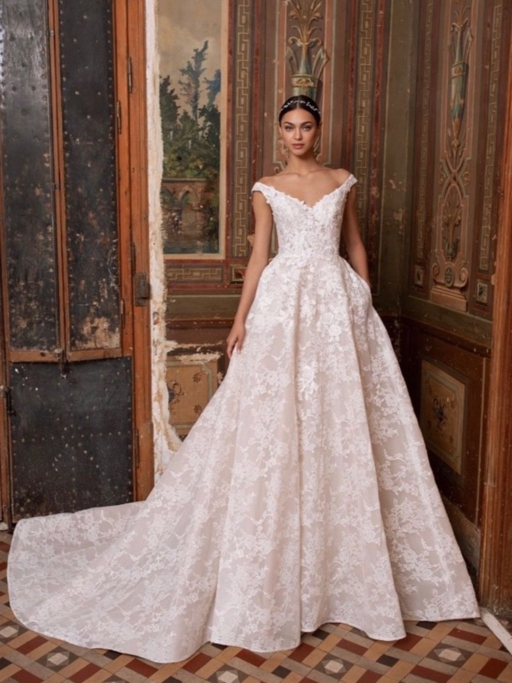 Pronovias-Thebe Wedding Dress+ Pronovias Veil
